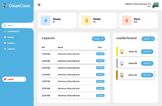 Screenshot CleanClass - Classroom Management System #3