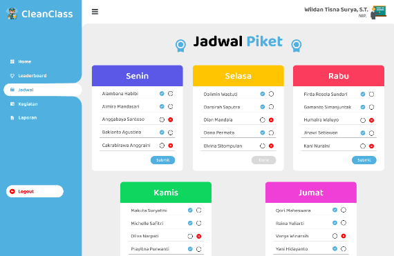 Screenshot CleanClass - Classroom Management System #5